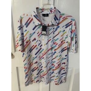 New Men's L Greenside Golf Rouge Short Sleeve Polo Shirt